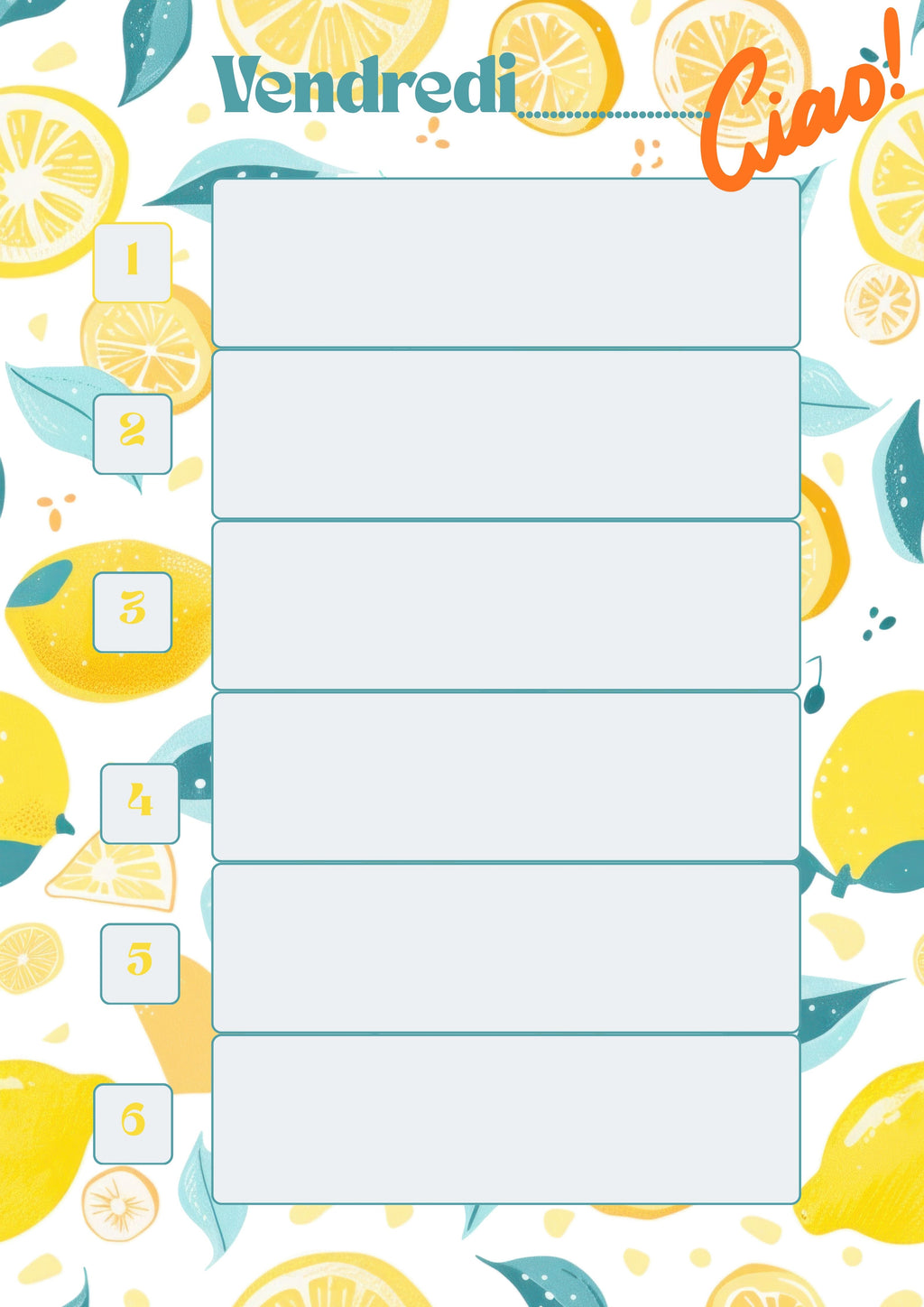 Planifier Thème LEMON